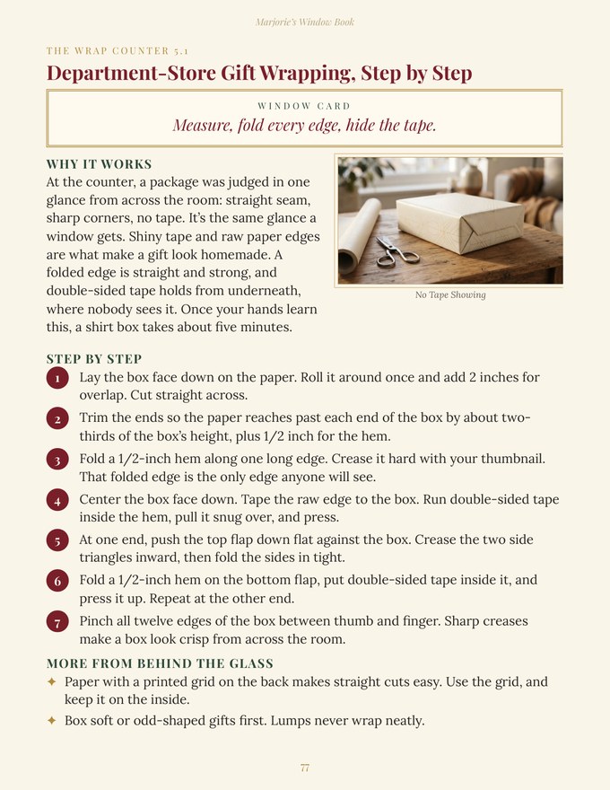 Page from Marjorie’s Window Book